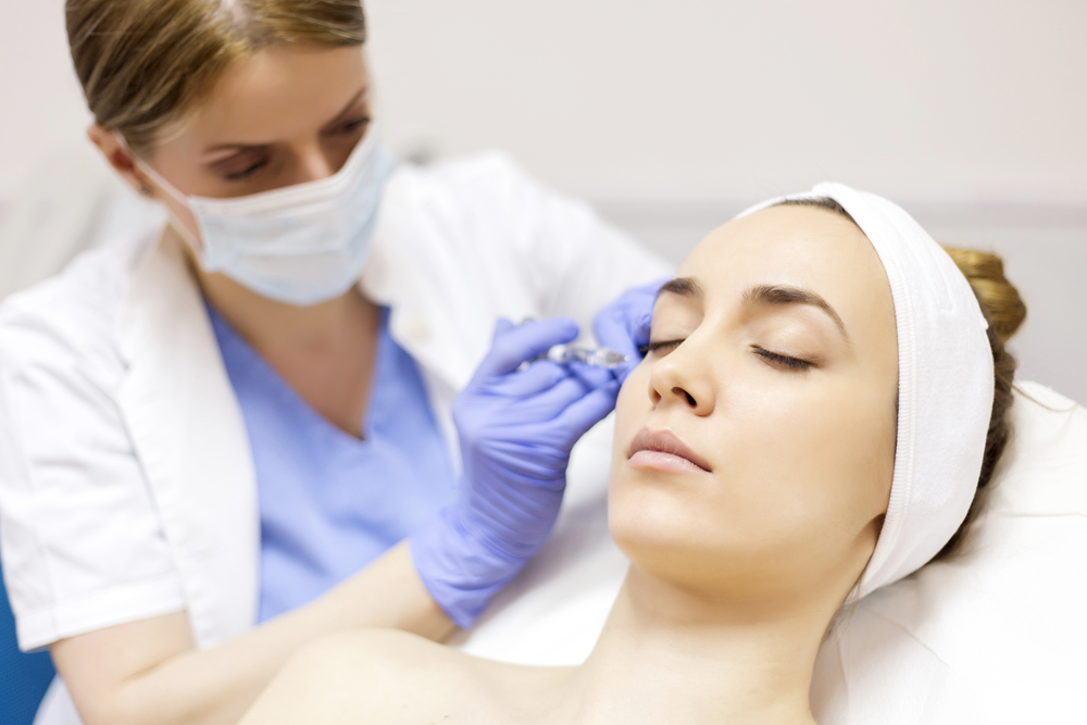 woman getting injectable treatment